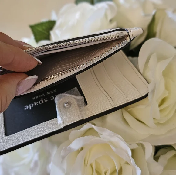 Kate Spade New York Small Crystal-Trim Bifold Wallet - Picture 7 of 8